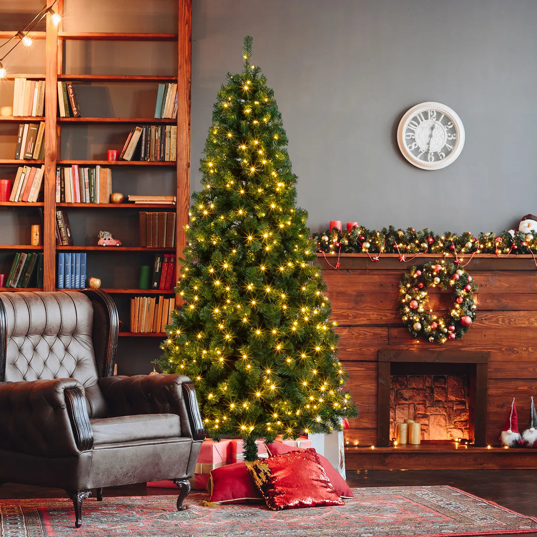 Lit 7 ft artificial Christmas tree