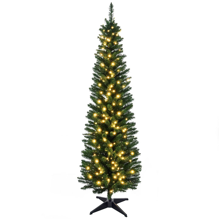 Slim pre lit pencil Christmas tree