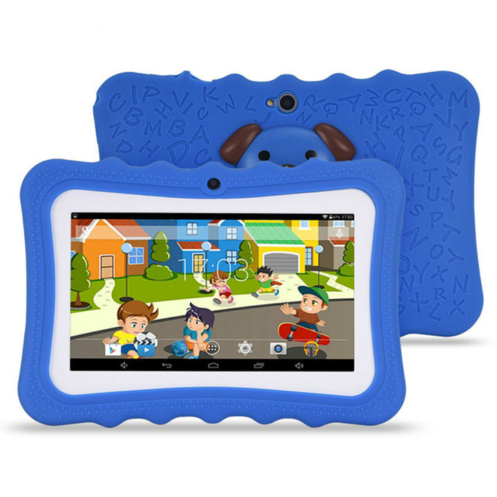 Pink kids tablet in silicone case