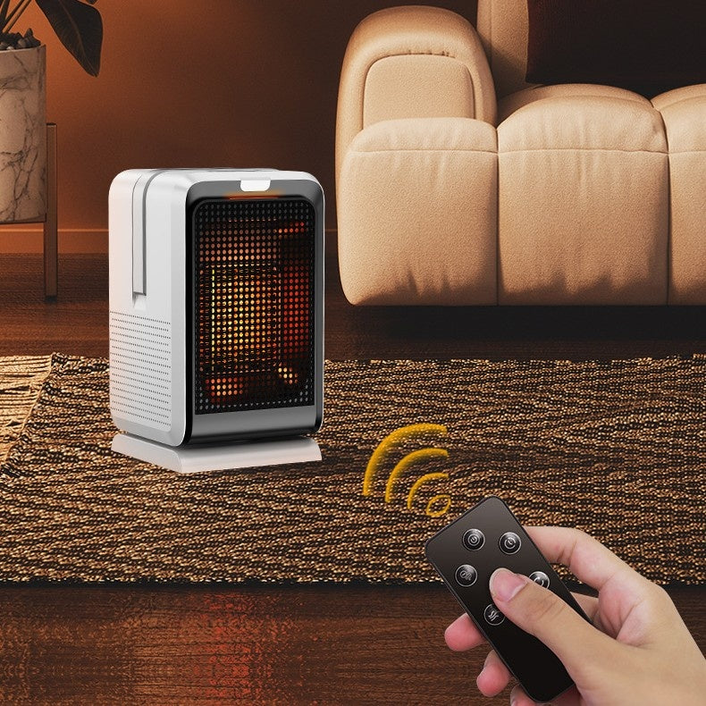 Oscillating ceramic space heater with remote