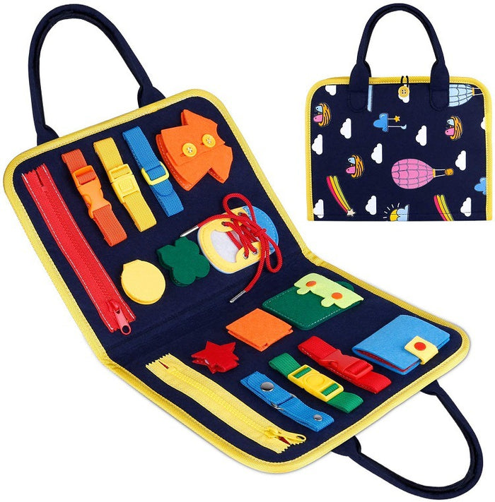 Heat Grove Felt Busy Board for Toddlers with Buckles and Zippers