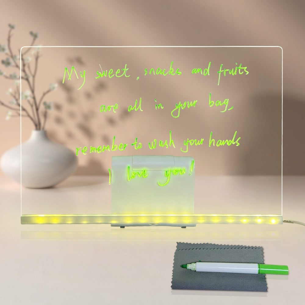 Glowing acrylic LED drawing board