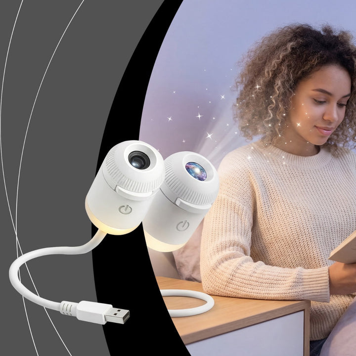 Star Projector Night Light – USB Powered with Touch Control