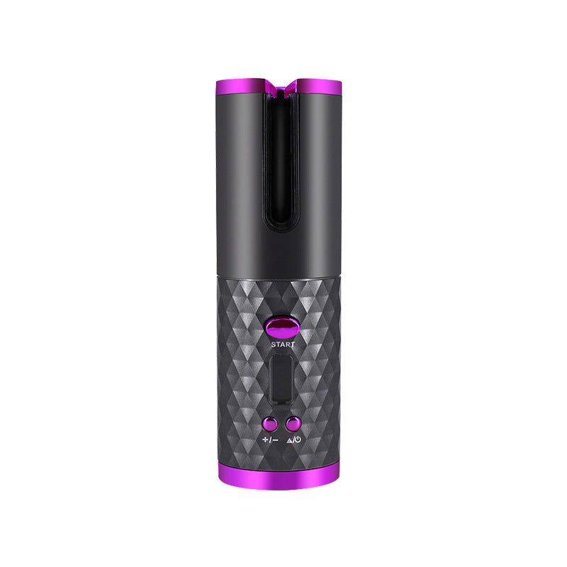 Cordless automatic rotating hair curler