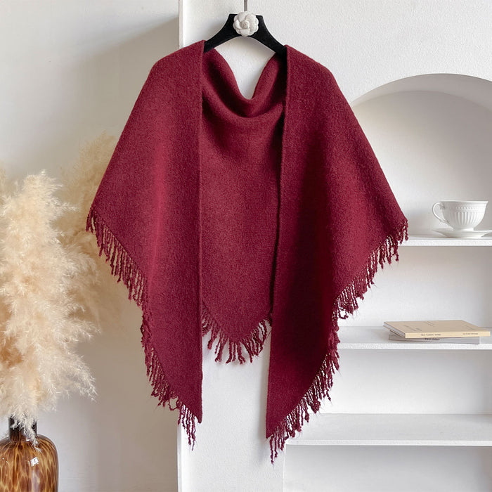 Heat Grove Soft Knit Fringe Scarf That Doubles as a Shawl