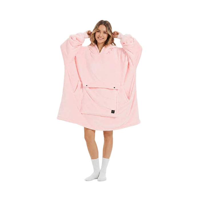 Heat Grove™ USB Heated Blanket Hoodie, 3-Zone Warmth in Thick Flannel