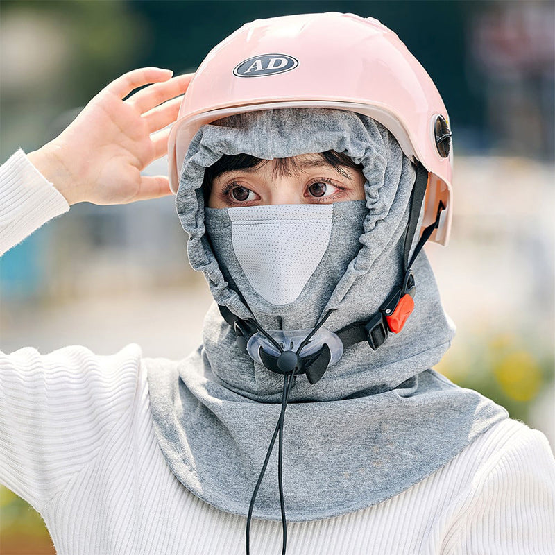 Hooded Face Mask &amp; Neck Warmer for Cycling and Skiing