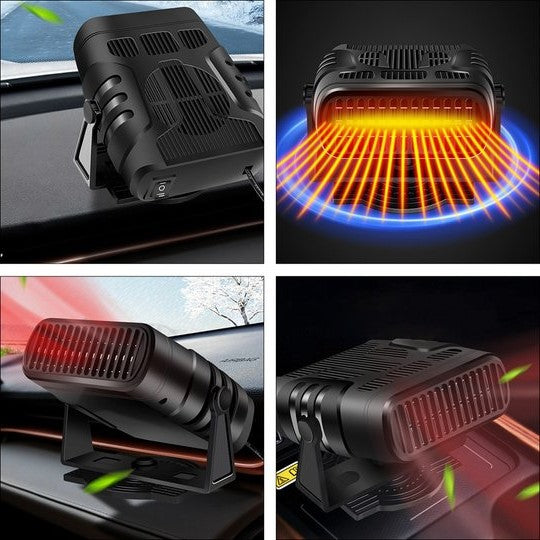 12V Car Heater | Heating and Cooling Function, 120W | 360° Rotatable for Cigarette Lighter, Quickly Cleans the Air