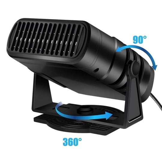 12V Car Heater | Heating and Cooling Function, 120W | 360° Rotatable for Cigarette Lighter, Quickly Cleans the Air