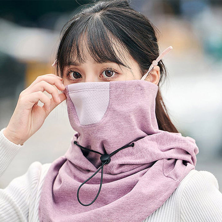 Hooded Face Mask &amp; Neck Warmer for Cycling and Skiing