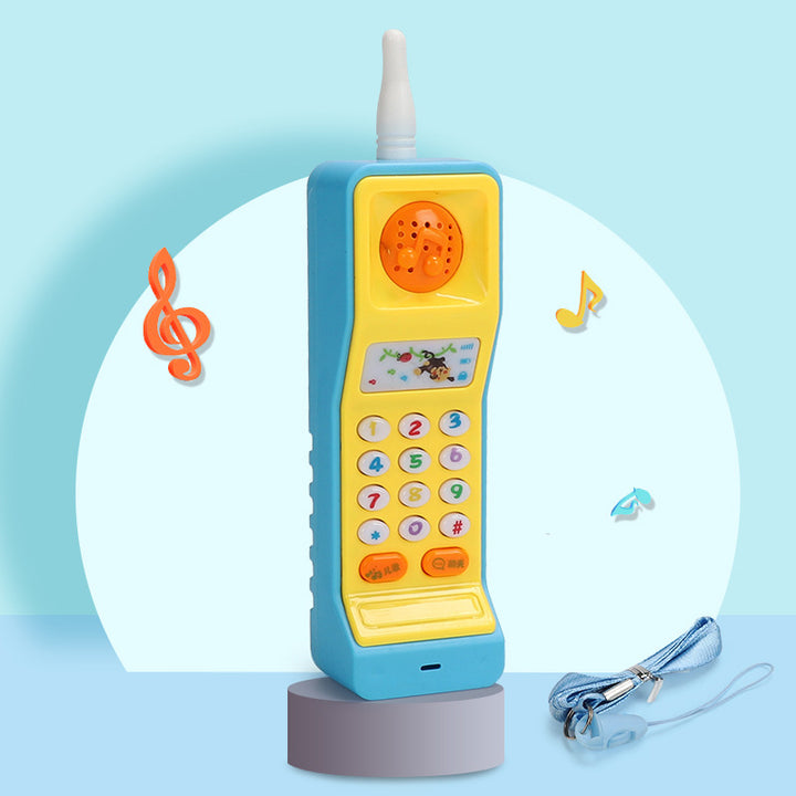 Orange carrot-shaped baby toy phone