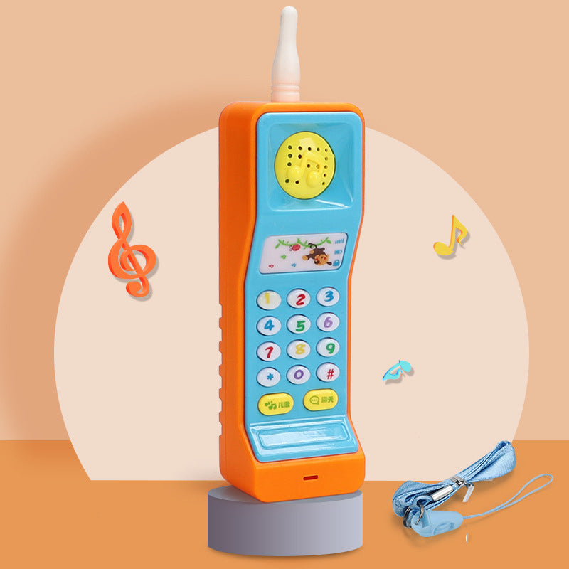 Orange carrot-shaped baby toy phone