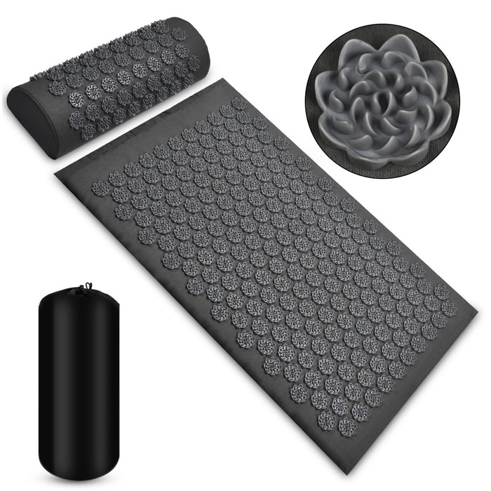 Heat Grove Acupressure Mat and Pillow Set with Carry Bag