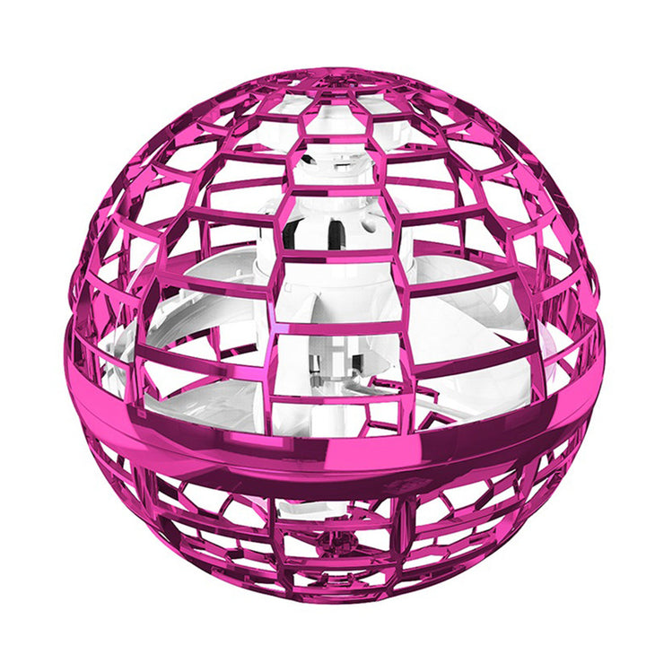 Light-up flying spinner ball with magic wand