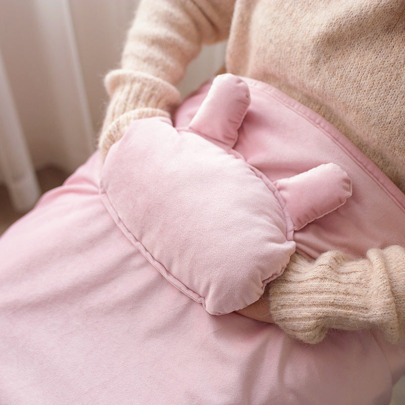 USB Heated Plush Blanket for Office, Washable with Power Bank Option