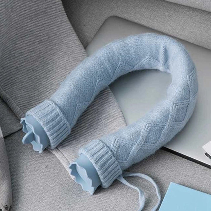 U-Shaped Neck Hot Water Bottle with Soft Knitted Cover