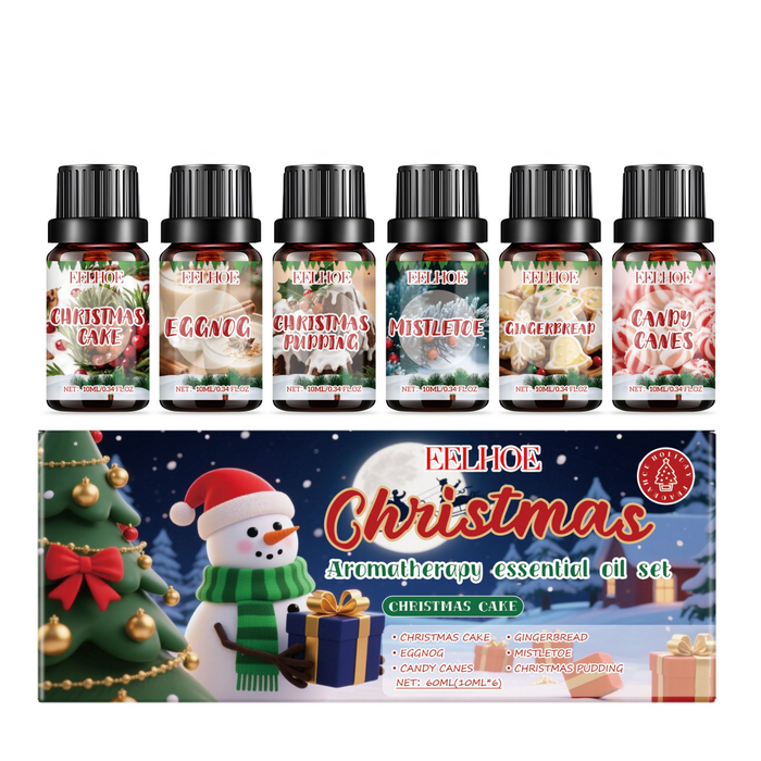 Heat Grove Christmas Fragrance Oil Gift Set, 6 Holiday Scents