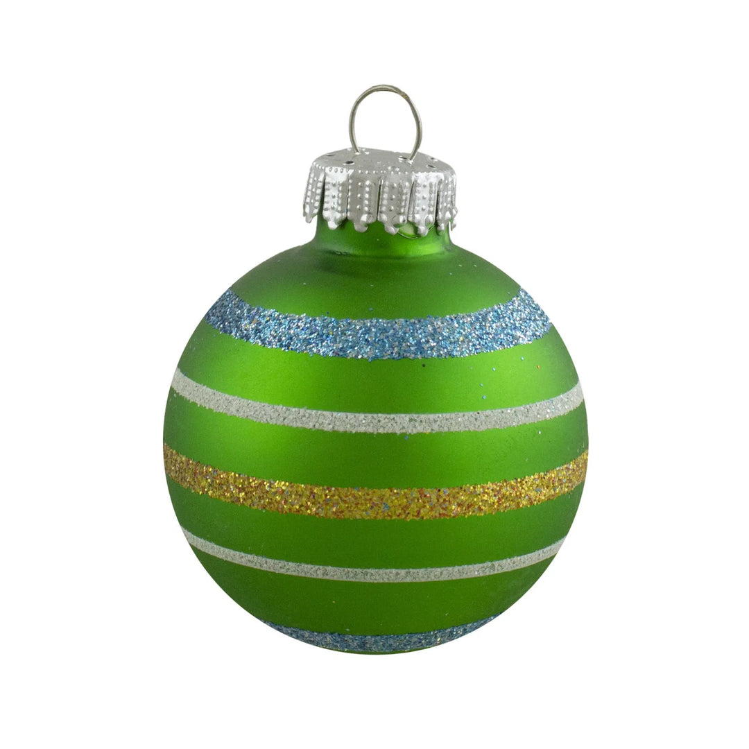 Matte glass Christmas balls with glitter