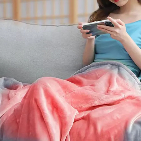 Rechargeable Heated Throw Travel &amp; Home Blanket