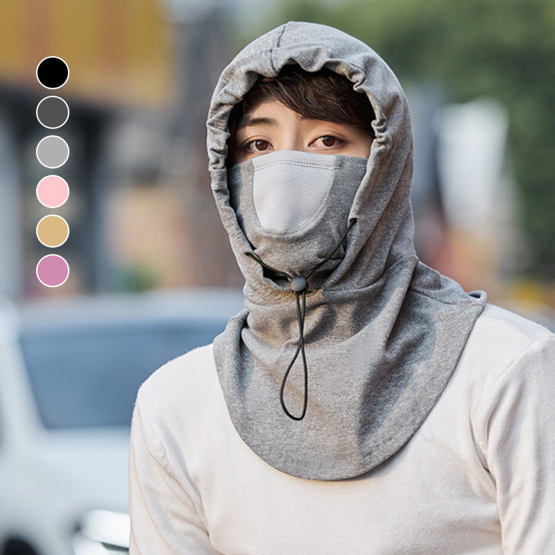 Hooded Face Mask &amp; Neck Warmer for Cycling and Skiing