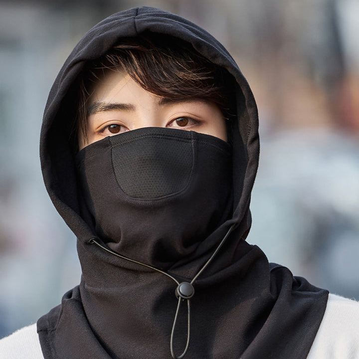 Hooded Face Mask &amp; Neck Warmer for Cycling and Skiing