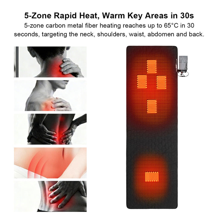 Heated Yoga Pad - 5-Zone Rapid Heat, USB Powered, Camping &amp; Home Use