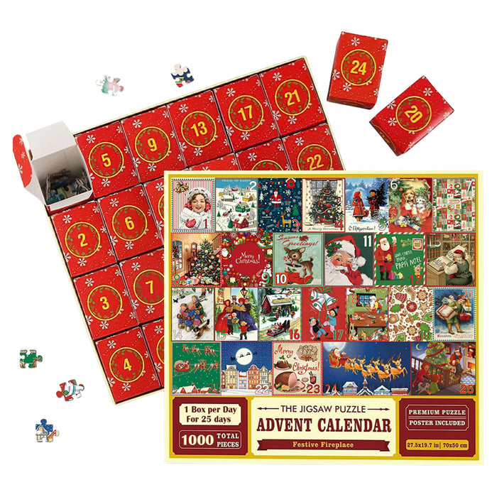 Heat Grove Christmas Puzzle Advent Calendar with 24 Surprise Boxes