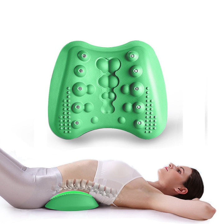 Curved foam lower back stretch pillow