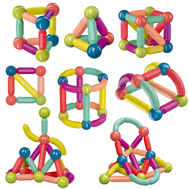 Colorful magnetic sticks and balls set