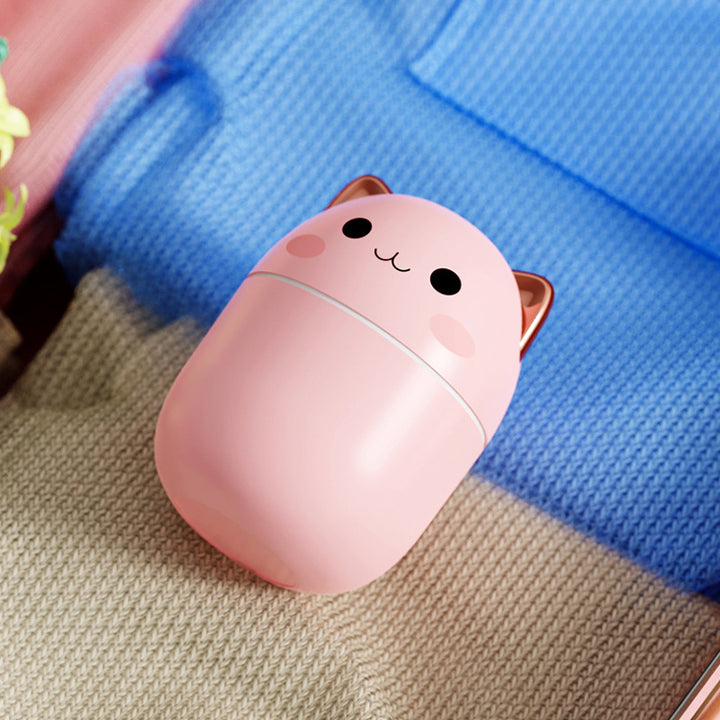Cute Cat Air Humidifier, Ultra-Silent USB for Bedroom and Car