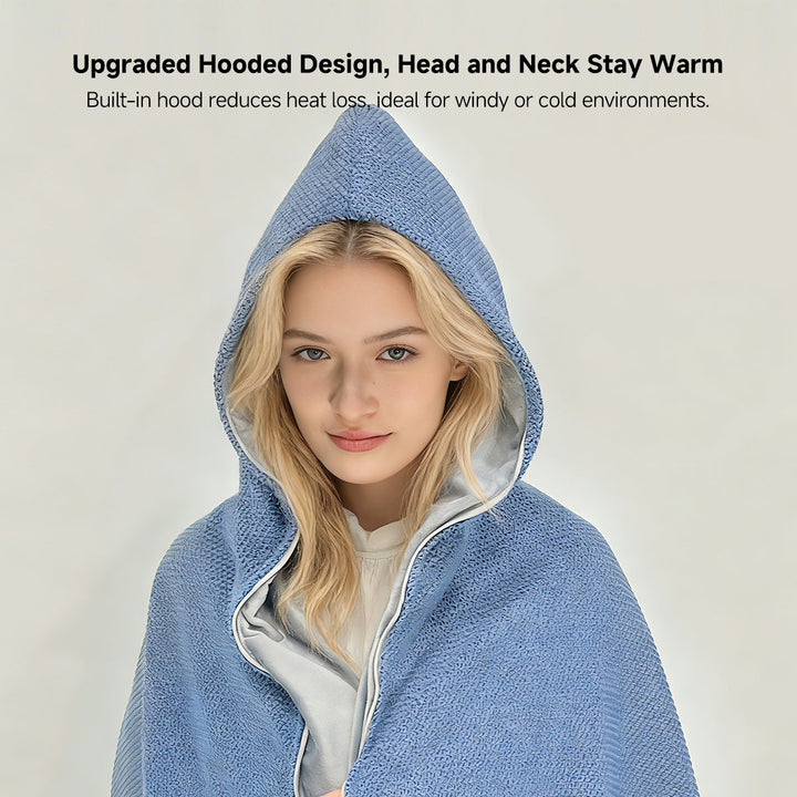 Graphene Heated Shawl - USB Powered, 15-Second Heat, Office &amp; Home