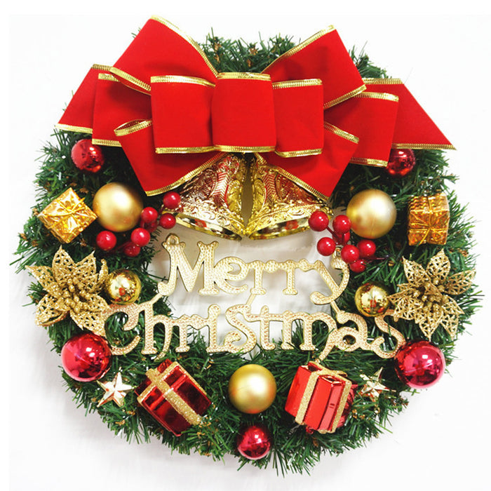 Heat Grove Merry Christmas Wreath with Bells and Bow