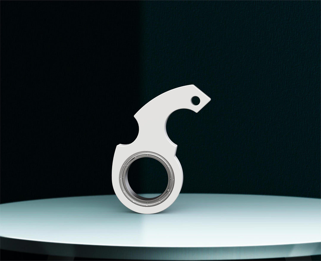 Fidget spinner keychain with bottle opener