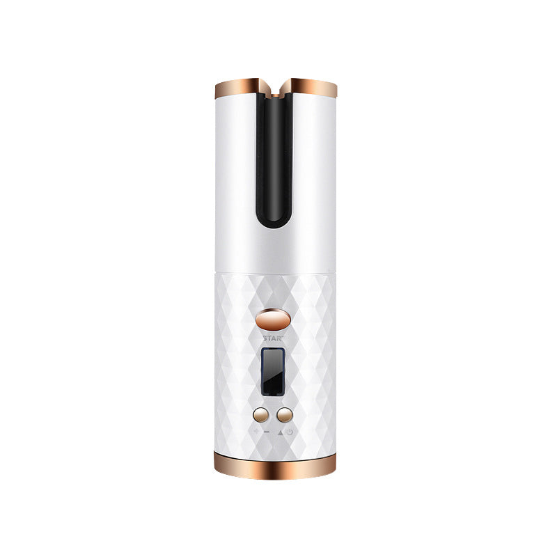 Cordless automatic rotating hair curler