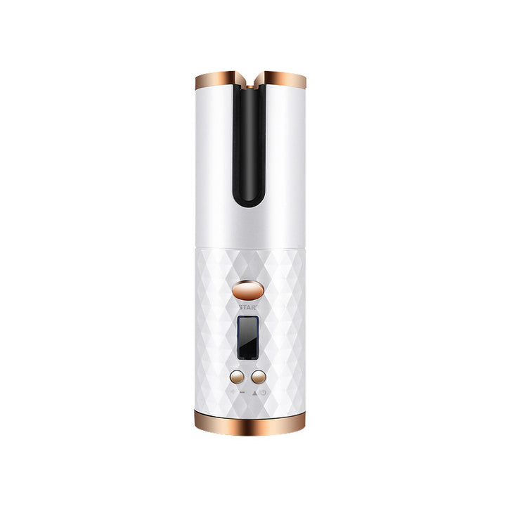 Cordless automatic rotating hair curler
