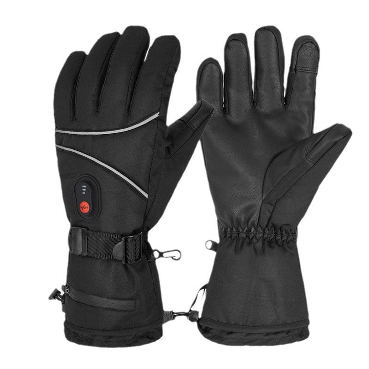 Waterproof Heated Ski Gloves with Rechargeable Battery