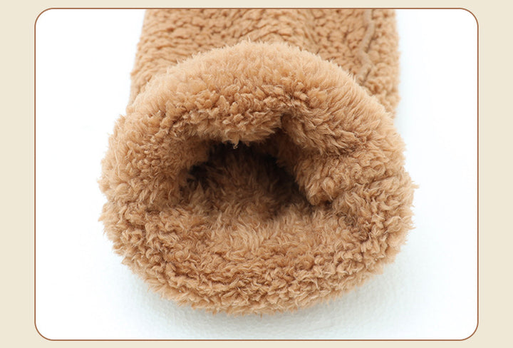 Fuzzy lilac over-the-knee plush socks