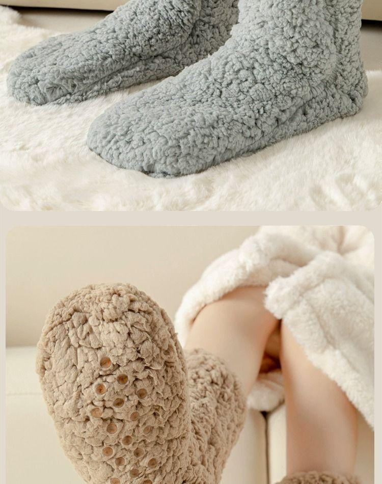 Extra thick fluffy fleece house socks