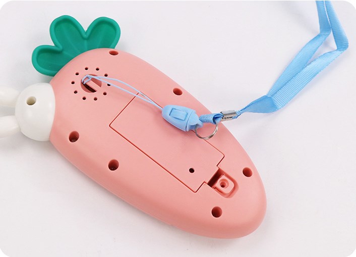 Orange carrot-shaped baby toy phone