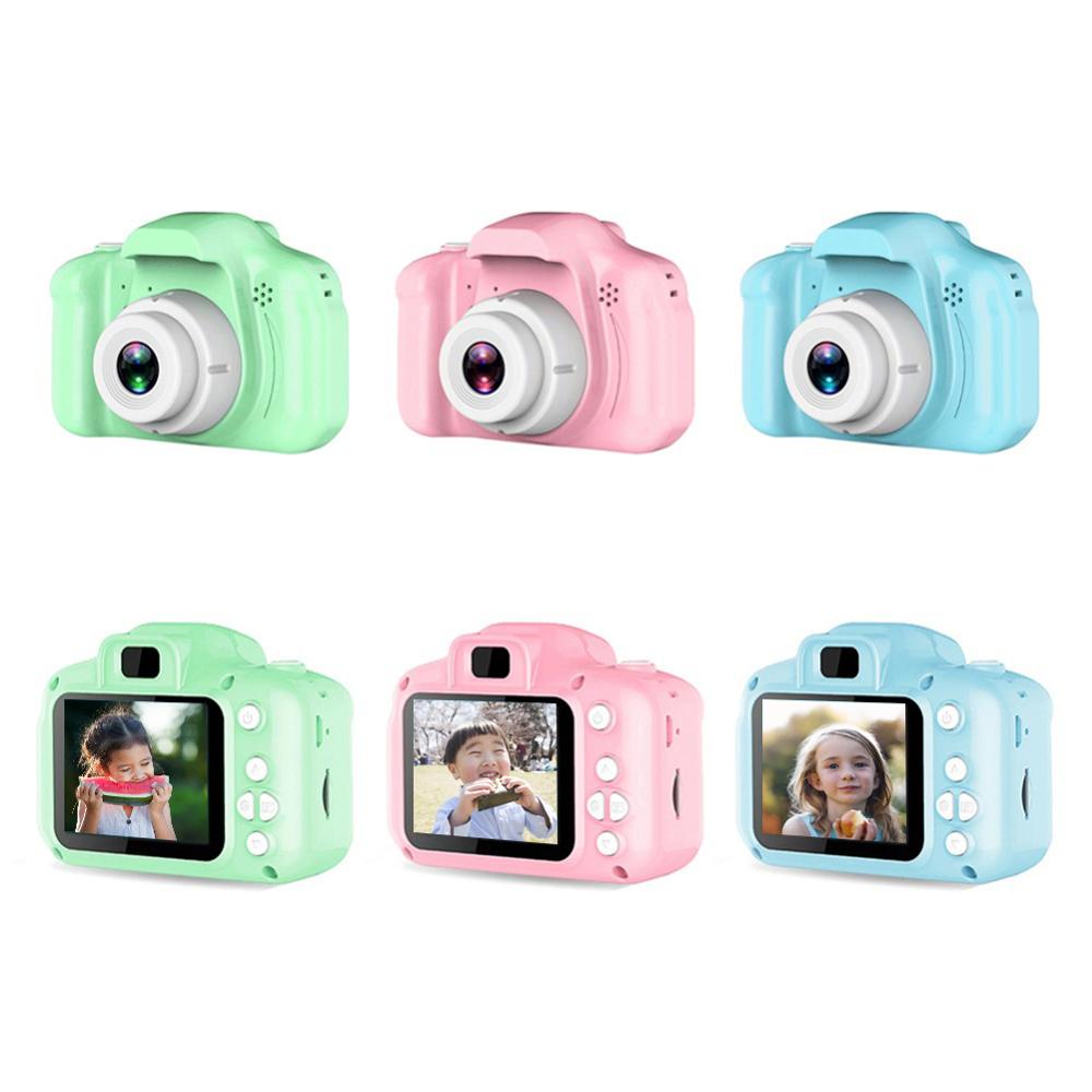 Small blue kids digital camera