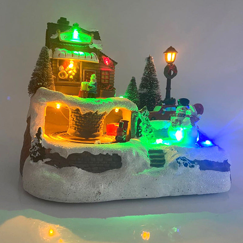 Musical Christmas Village House with LED Lights