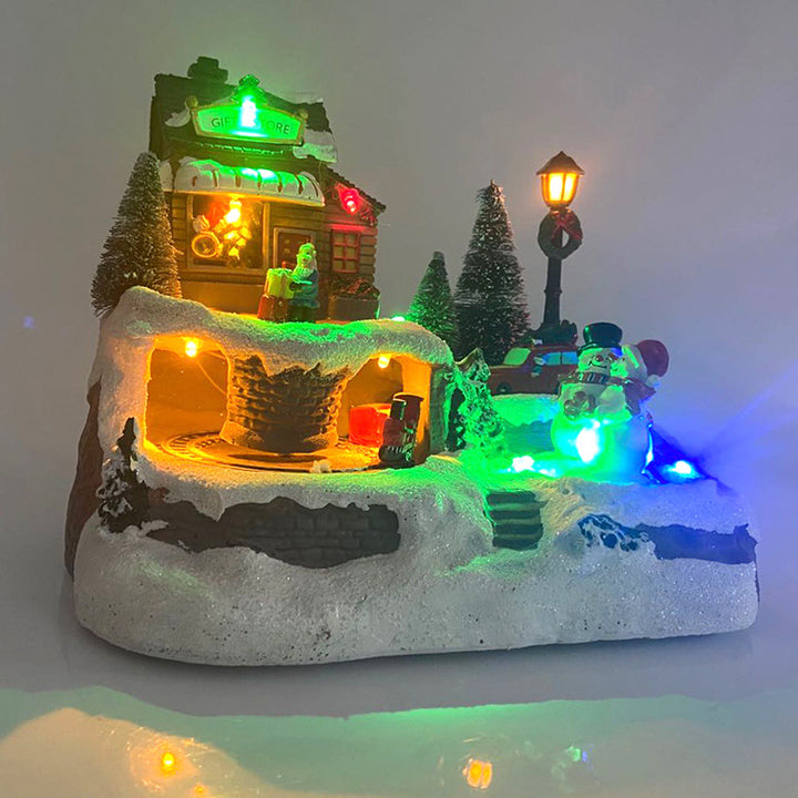 Musical Christmas Village House with LED Lights