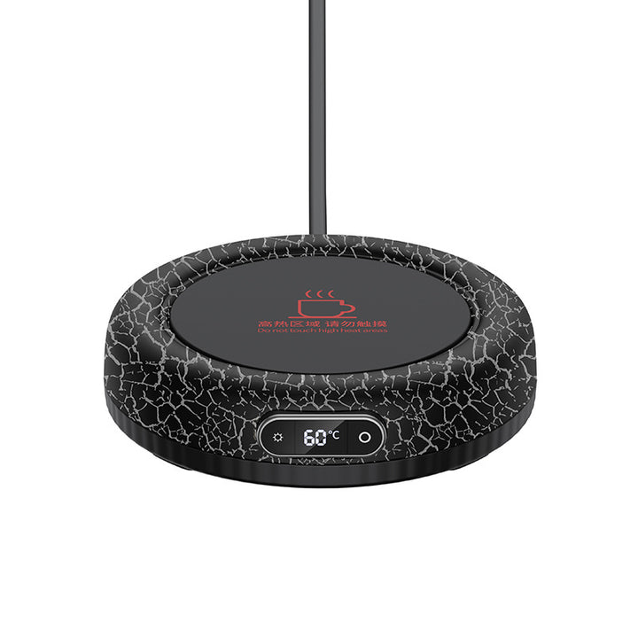 Black volcano mug warmer with colored light