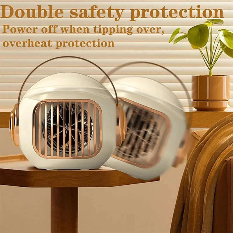 500W Two-Tone Mini Space Heater with Tip-Over Shutoff – Heat Grove