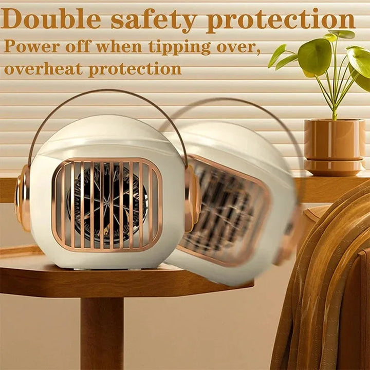 500W Two-Tone Mini Space Heater with Tip-Over Shutoff – Heat Grove