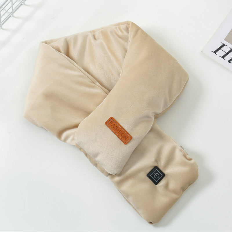 Velvet Heated Scarf with Three Heat Levels and USB Power
