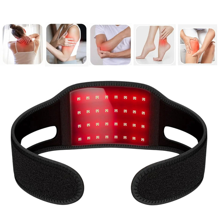 Heated Red Light Neck Wrap with 24 LEDs and Timer – Heat Grove