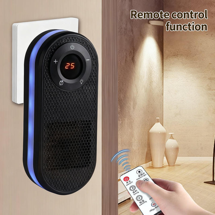 Small Space Heater with 180° Rotation, Remote, Timer and LED Display