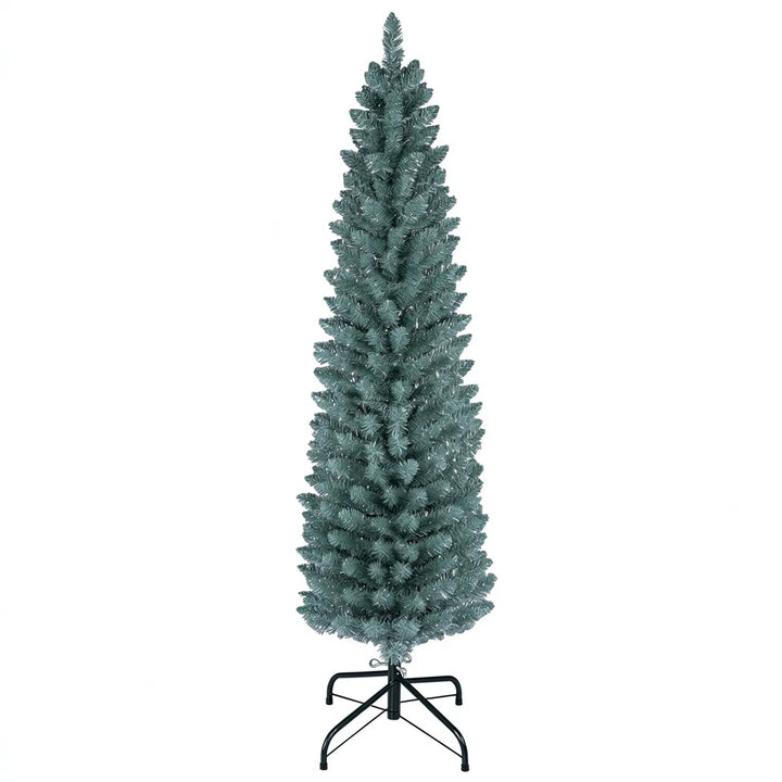 Small slim frosted pencil Christmas tree