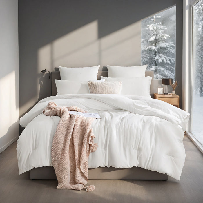 Heat Grove Thick All Season Comforter Insert with Box Stitching